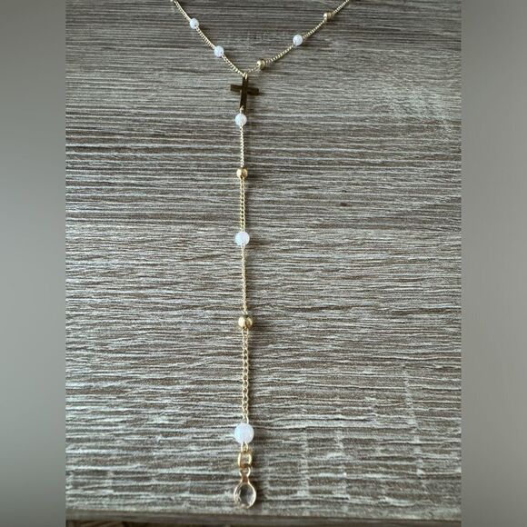 Y shape cross necklace A1189 - Picture 4 of 7